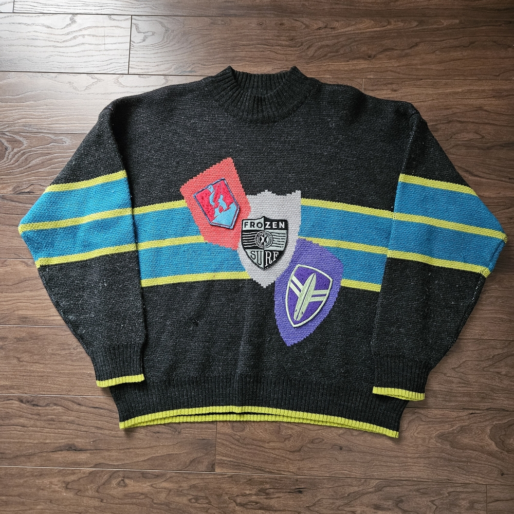 Vintage Ocean Pacific Sweater Large Knit Surf 90s